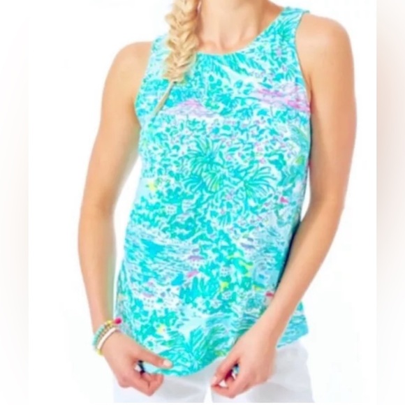 NWT Lilly Pulitzer Kristen Top in Sunshine City Print New Size XL - Picture 2 of 7